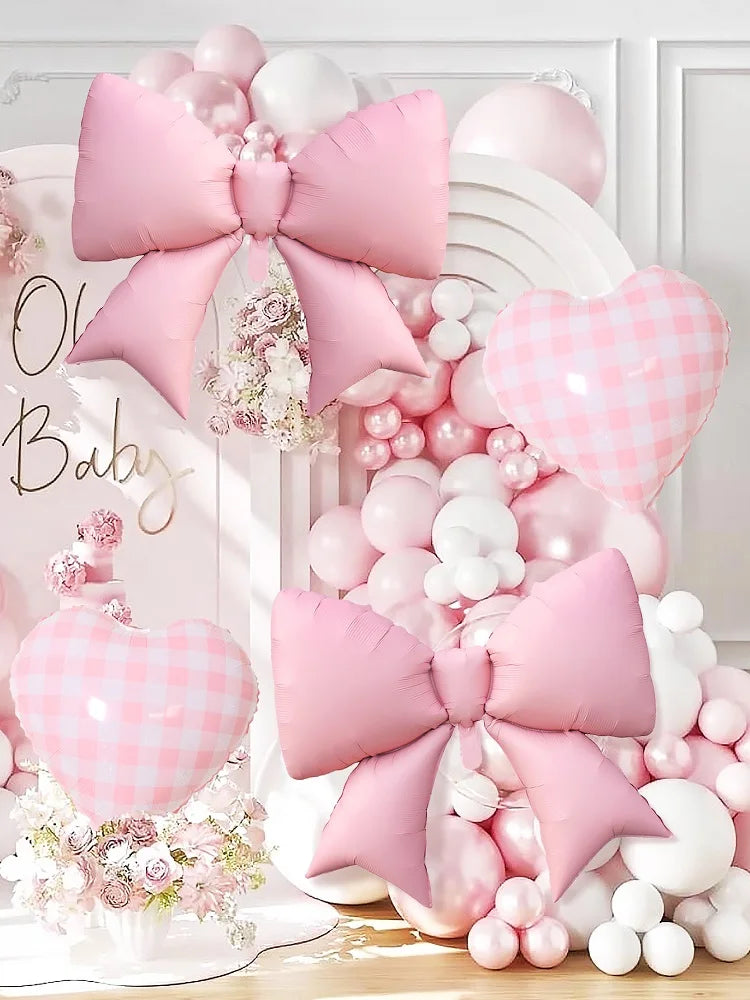 イベント・バルーン装飾 | ピンクリボン&ハートバルーンセット | 4個