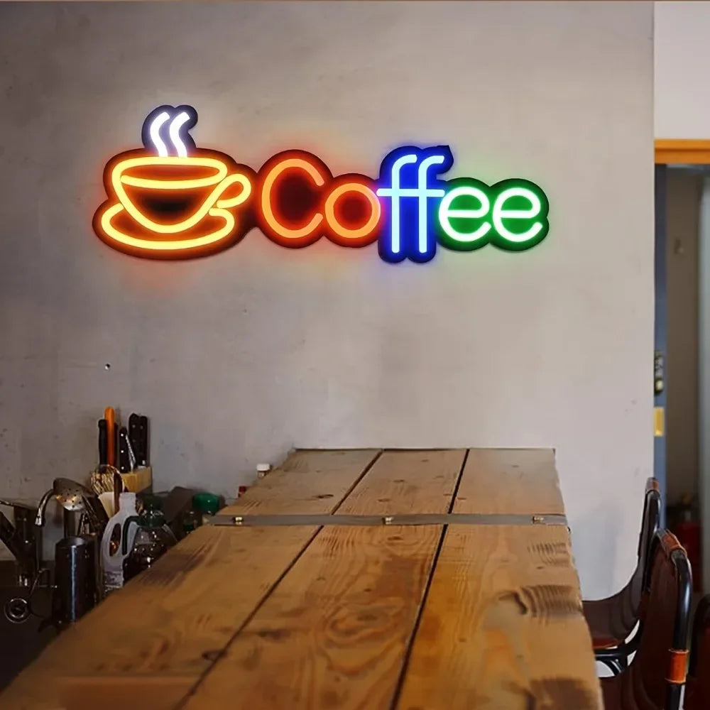 Coffee レインボーLEDネオンサイン(ネオン看板)