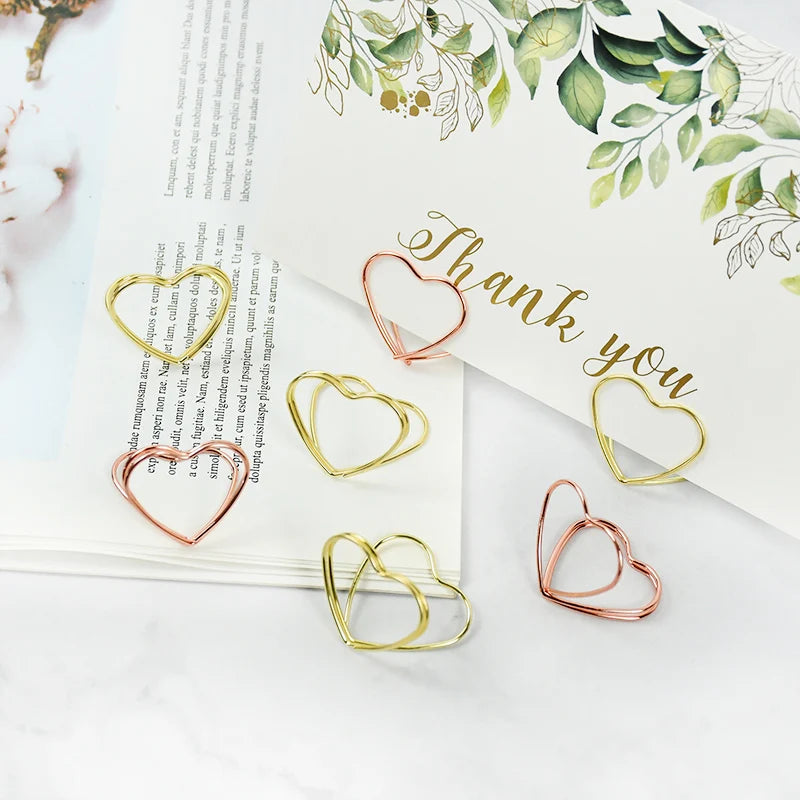 イベント・結婚式装飾|ハート型メタルフォトクリップスタンド 15個セット