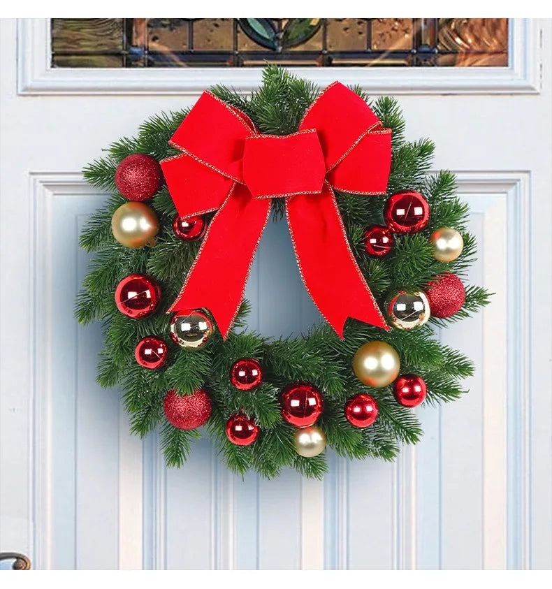 クリスマスリース|リボンデコレーションリース