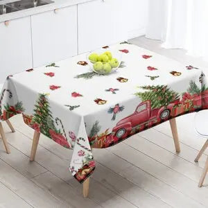 クリスマステーブルクロス|雪だるま柄 防水テーブルクロス