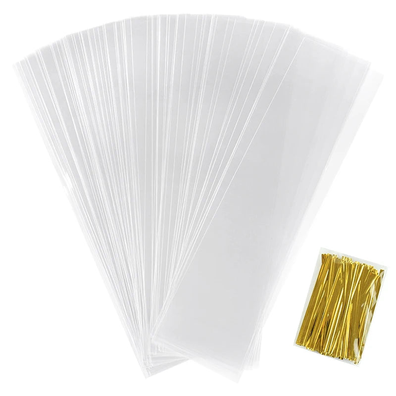 |イベント・ノベルティ用品 | 透明セロハンバッグ 50/100枚セット | W7.3×H28c