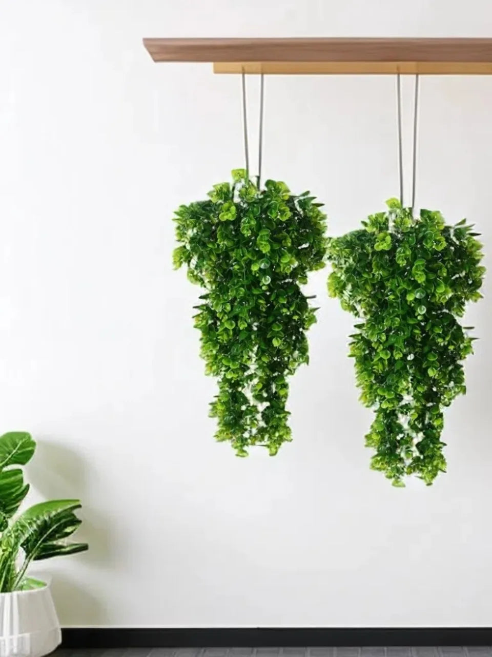 パーティー・ガーデン装飾|造花ユーカリハンギングプラント3個セット(80c)