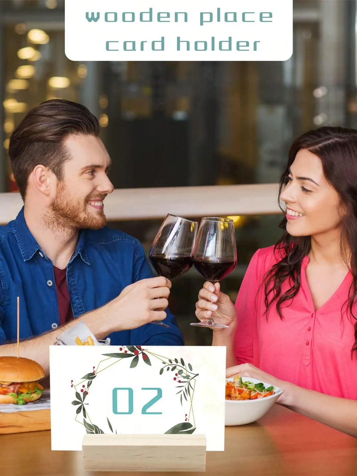 イベント・結婚式装飾|素朴な木製カードホルダー 10/20個セット