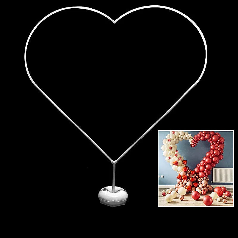 バルーン装飾セット バルーンアートハート型スタンドセット 150㎝×160㎝