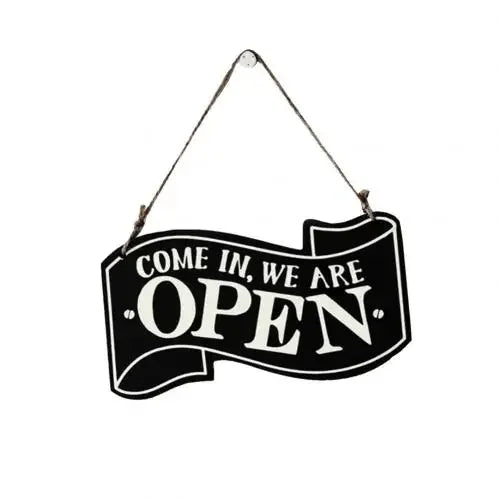 ヴィンテージ風両面オープン/クローズ吊り下げ看板