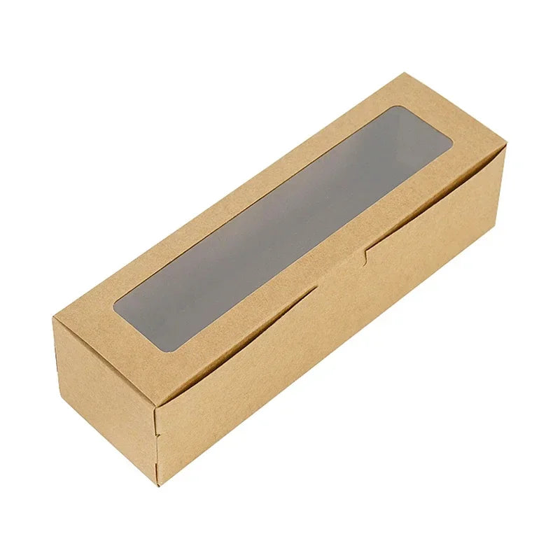 |イベント・ノベルティ用品 | 透明窓付きクラフトギフトボックス | W18.5×H5×D5.5c