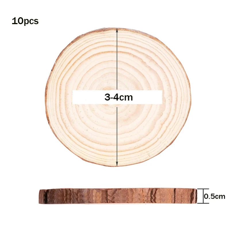 厚さ3~20cm・天然松材・丸型・未完成