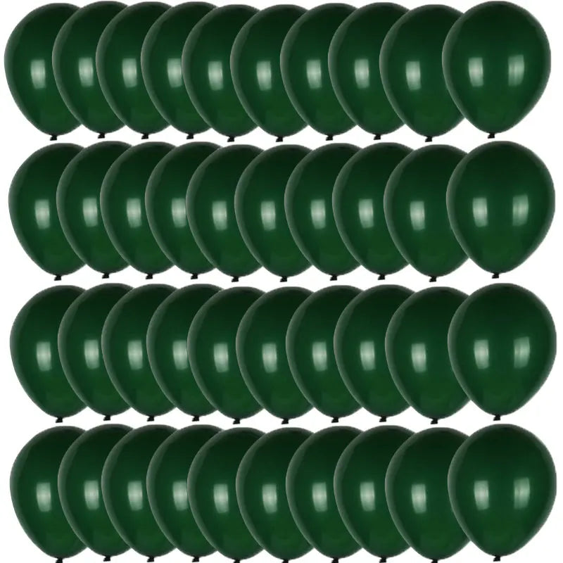 レトロダークグリーンバルーン40個セット