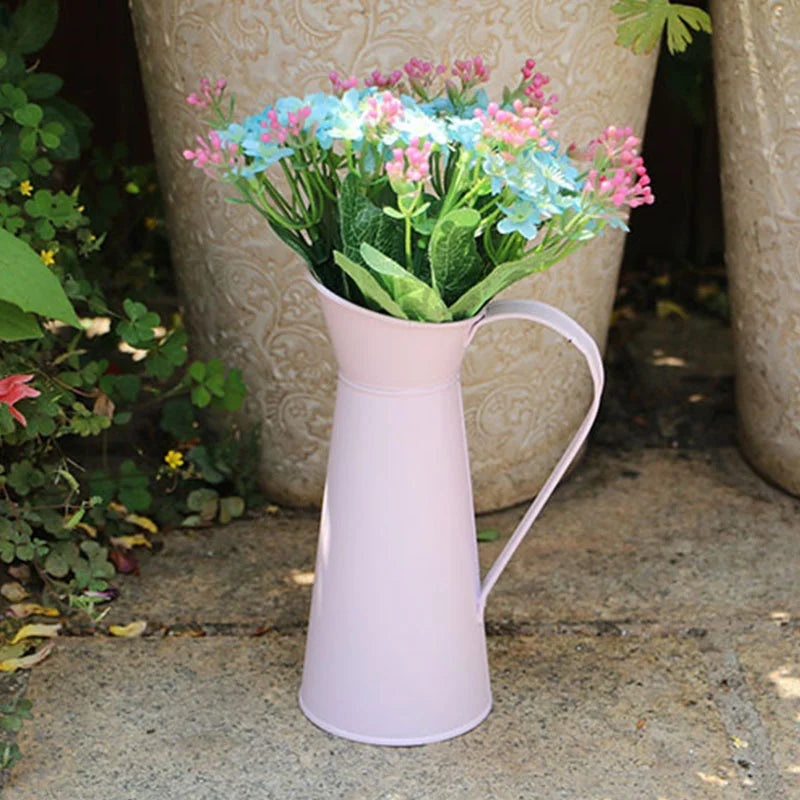 ヴィンテージ・シャビーシック・花瓶・ブリキ