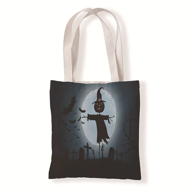 ハロウィングッズ|ハロウィンパンプキンキャンバストートバッグ