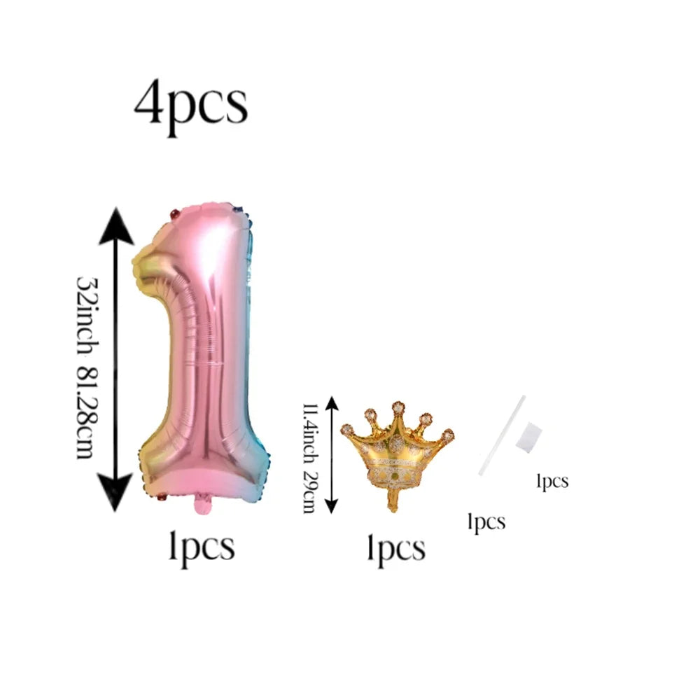 イベント・バルーン装飾|グラデーション数字バルーン(1個)