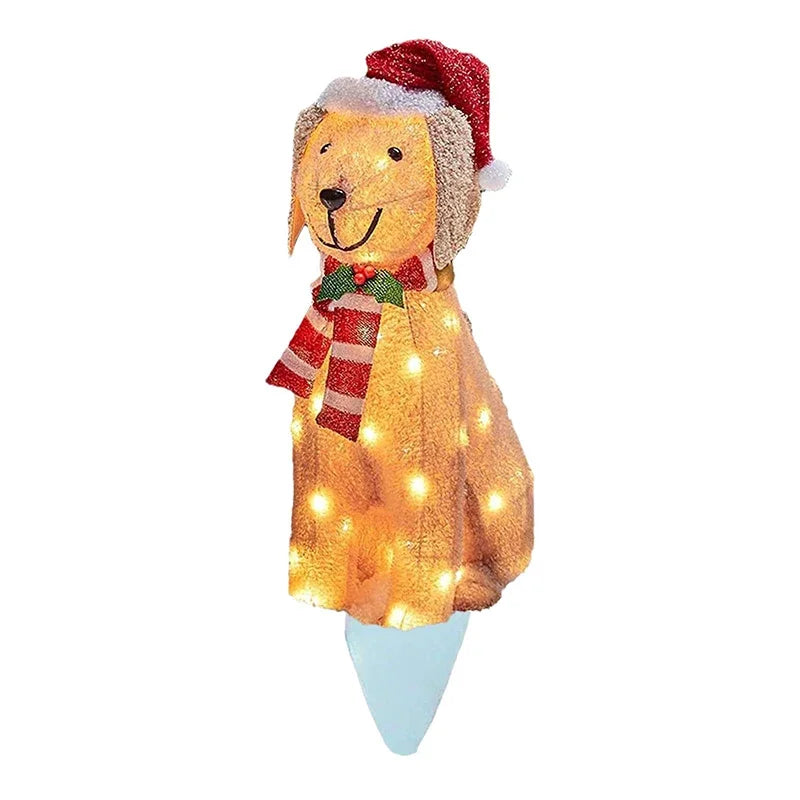 イベント・クリスマス装飾|LEDアクリルプレート型イルミネーション アニマル サンタクロース