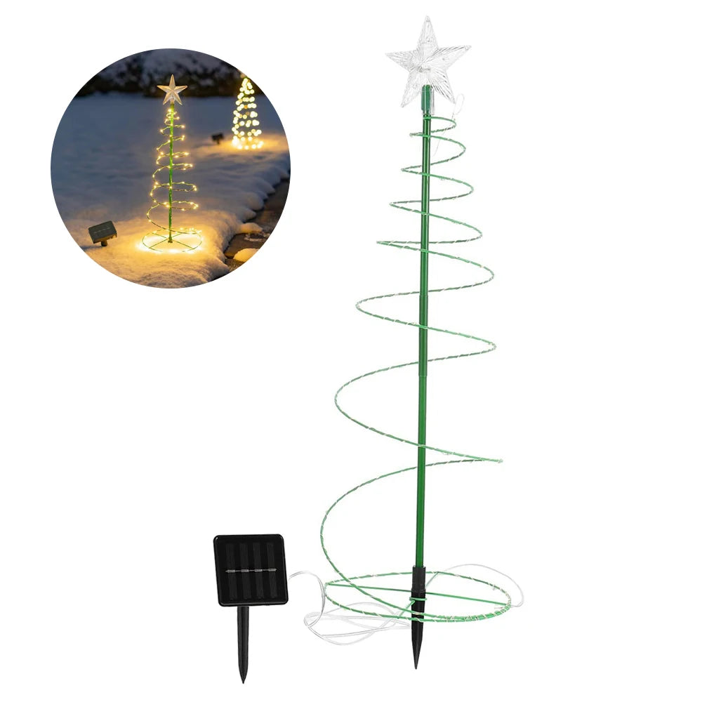 ソーラーライト|イベント・クリスマス装飾|ソーラー式クリスマスツリー型ガーデンライトセット