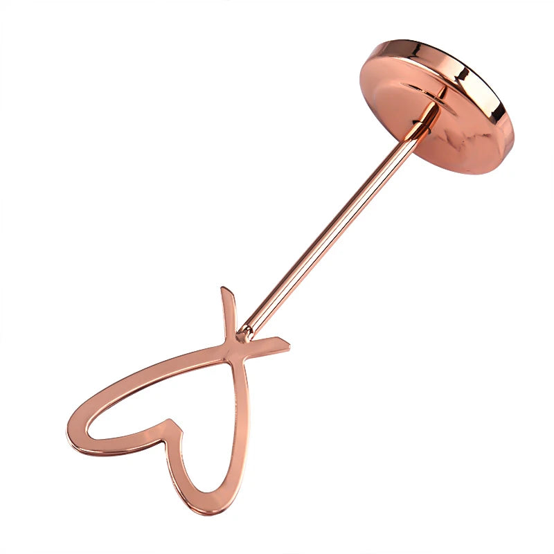 イベント・結婚式装飾|ハート型ステンレステーブル番号ホルダー