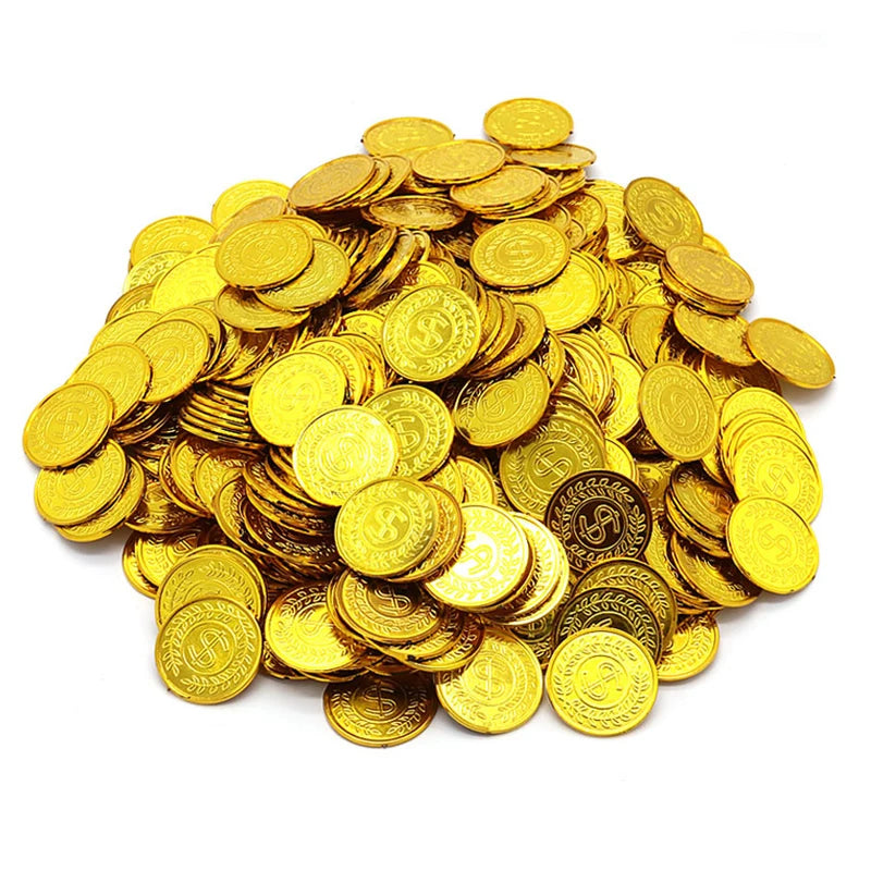 イベント・ハロウィングッズ|60個入り 海賊コイン シルバー&ゴールドセット