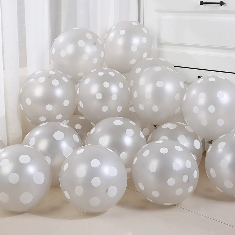 12インチ透明水玉バルーン 赤いドット型