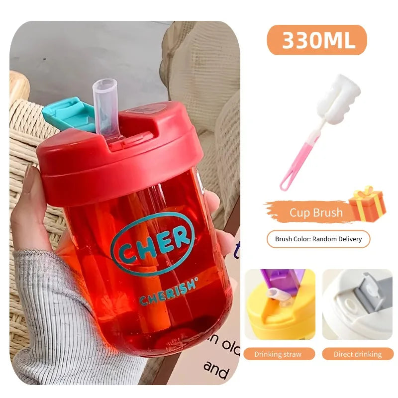 |イベント・ノベルティ用品 | かわいい子供用ストロー付きウォーターボトル |330ml