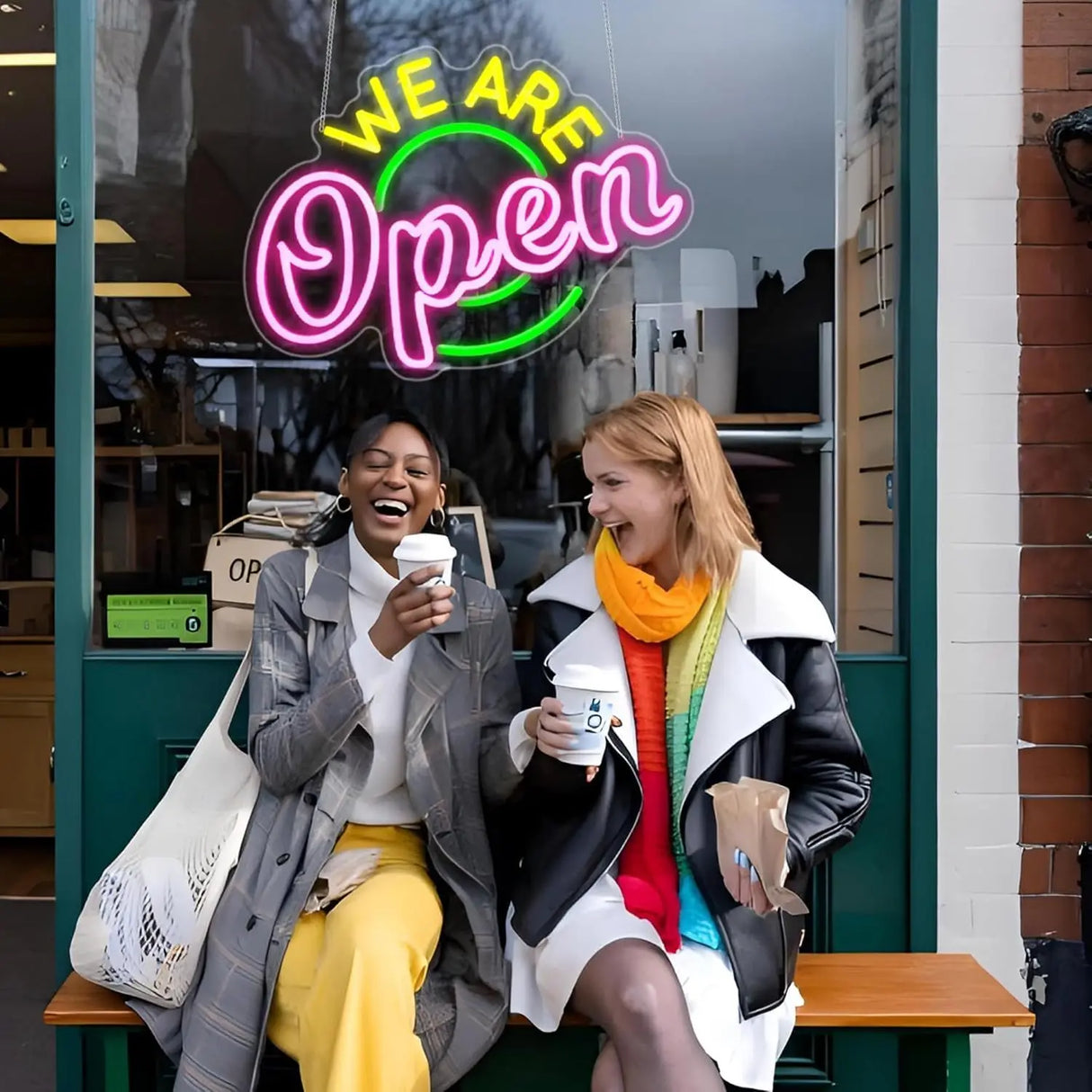 WE ARE Open ネオンサイン(ネオン看板)LEDライトト