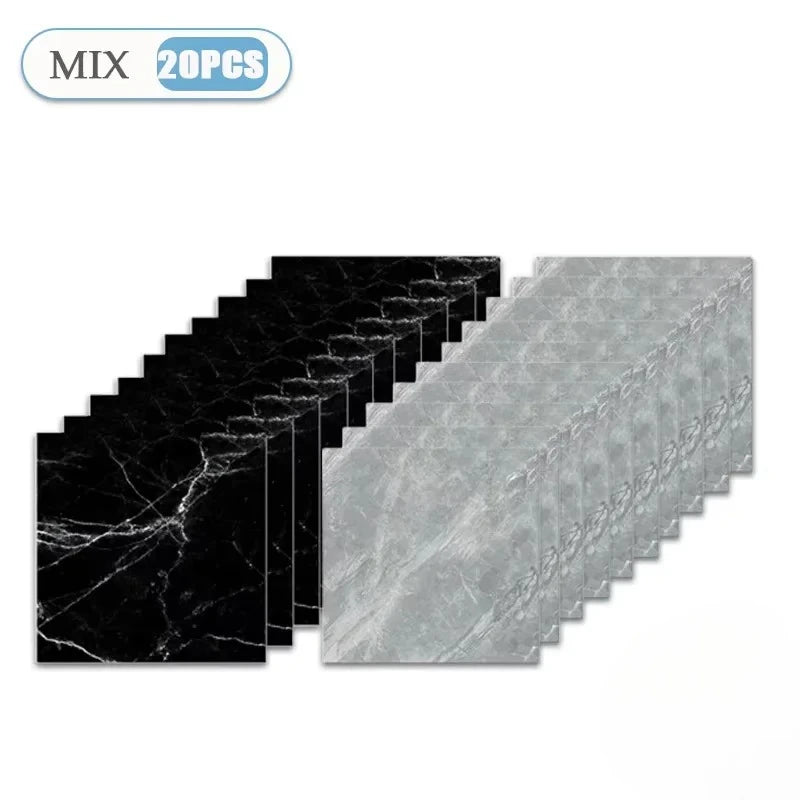 DIY用 マーブル柄タイル風 ステッカー 10枚入~50枚入 大容量