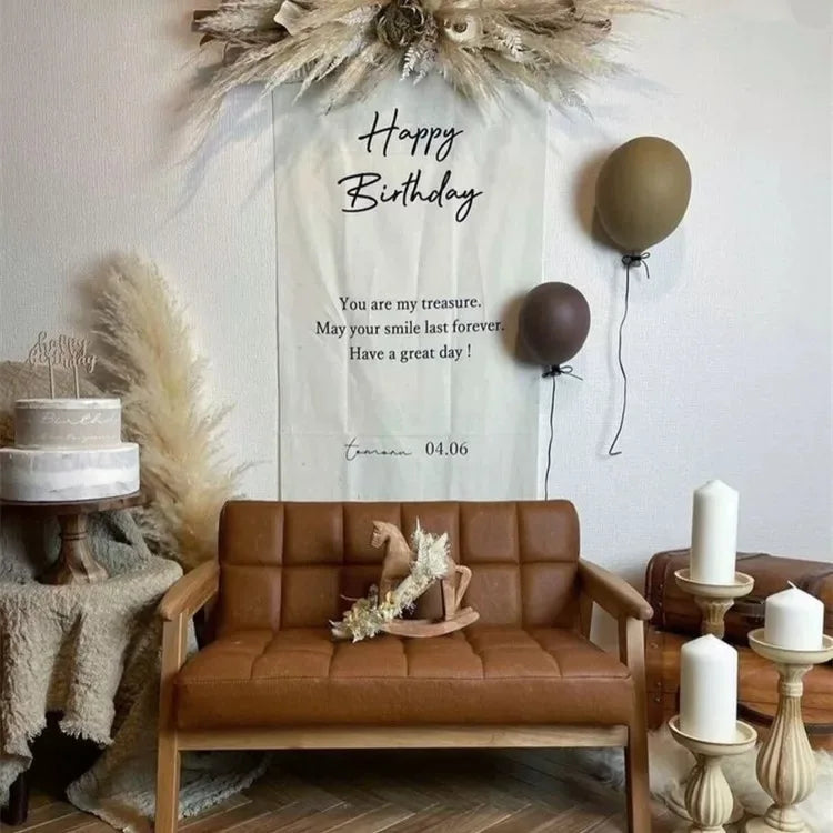 パーティー装飾 布製バースデー用 壁面バナー 誕生日会用 高品質