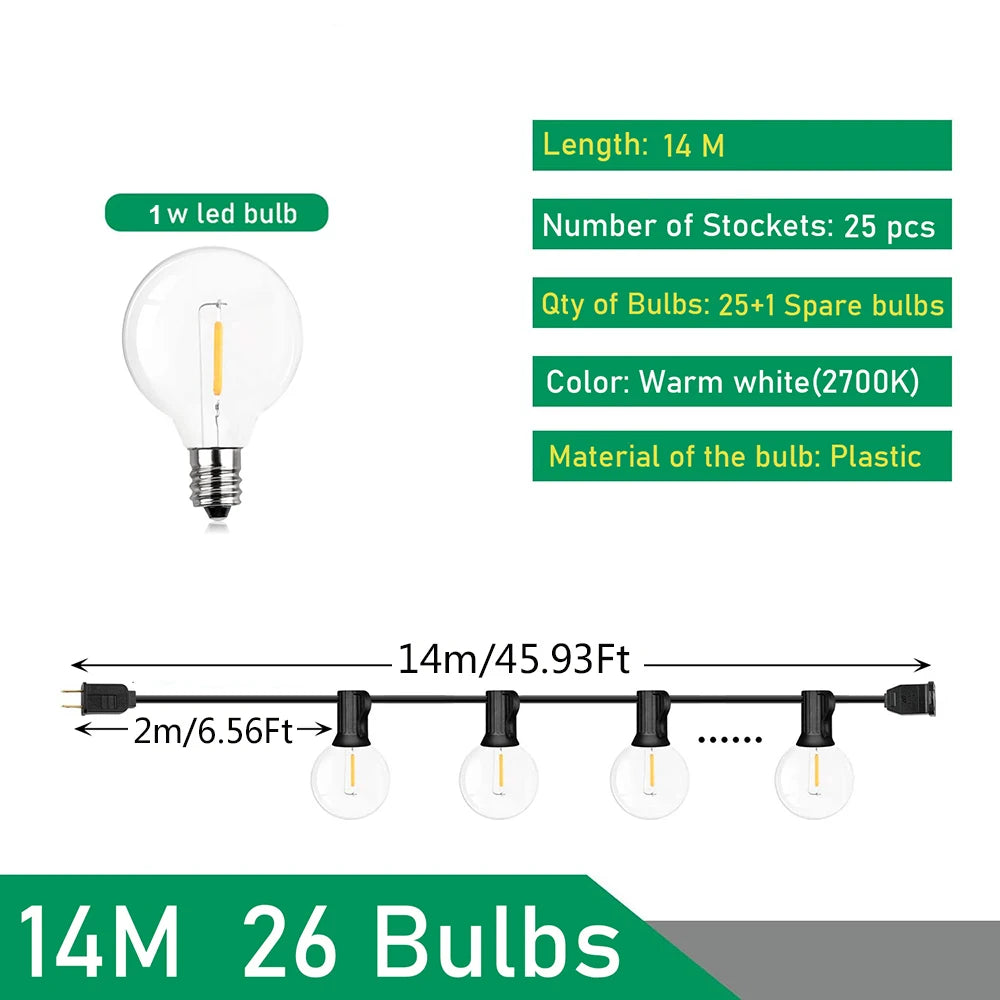 ドレープライト|イベント・クリスマス装飾|屋外用調光LEDストリングライト(9M~26M)