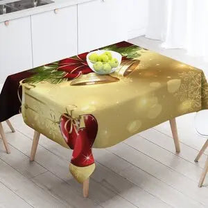 クリスマステーブルクロス|雪だるま柄 防水テーブルクロス