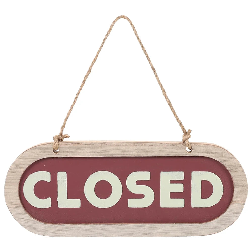 両面木製吊り下げボード(OPEN/CLOSED)