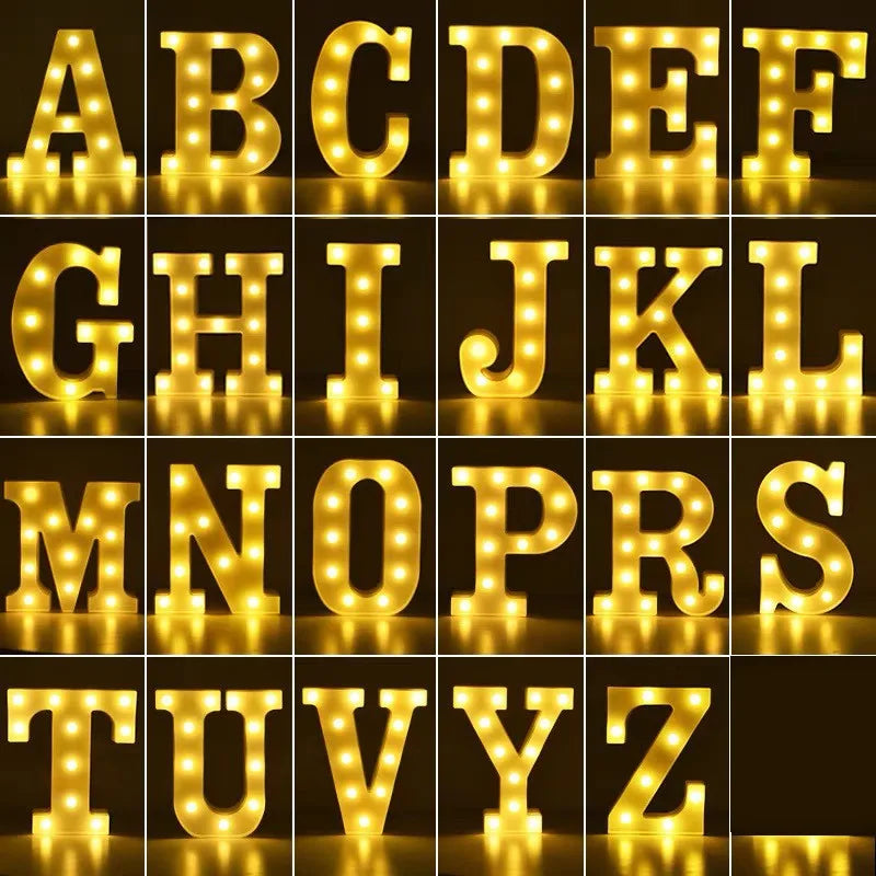 【LED装飾】LEDライト・デコレーションライト(アルファベット)21.8cm