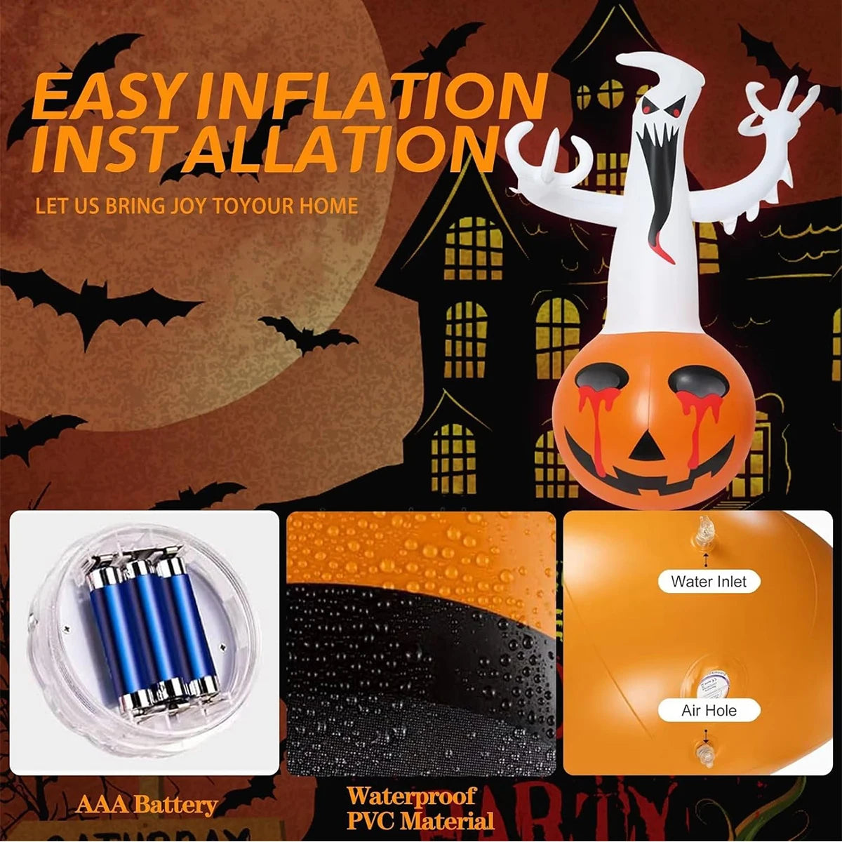 イベント・ハロウィン装飾|LEDパンプキンバルーンデコレーション