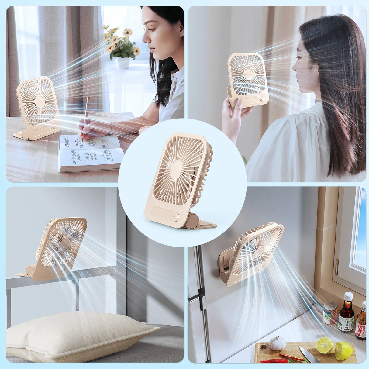 |イベント・ノベルティ用品 | USB充電 マグネット付き 4段階 風量調節可!扇風機