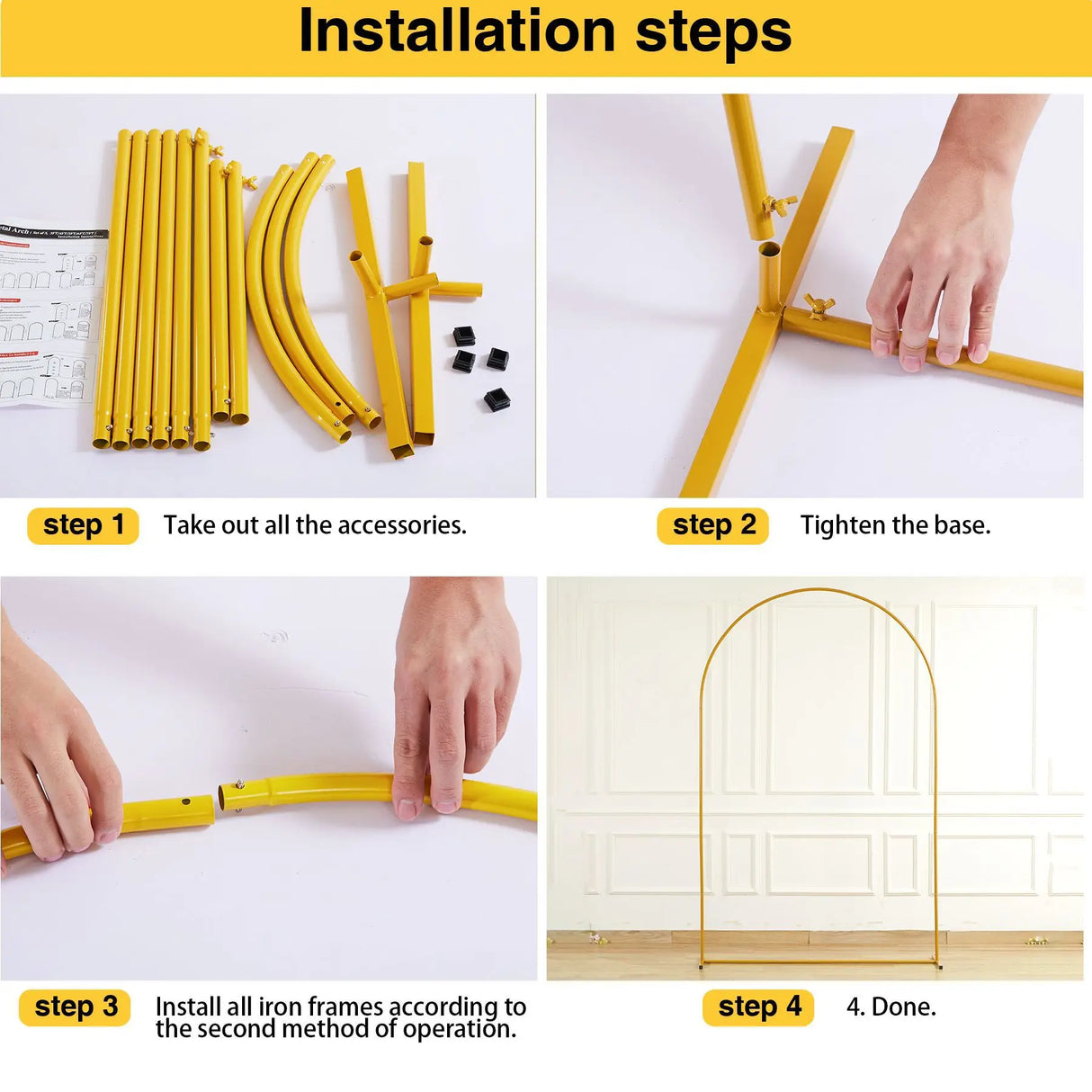 イベント・パーティー装飾 メタル製デコレーションフレーム 5サイズ アーチ型