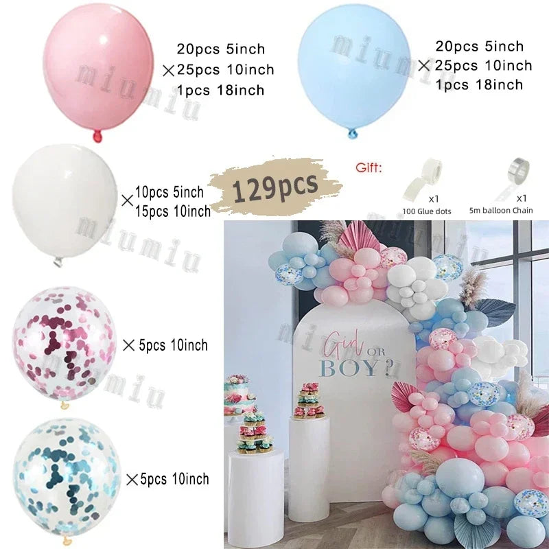 バルーン装飾 マカロンカラー&ゴールドバルーンセット 119個~235個入 可愛い