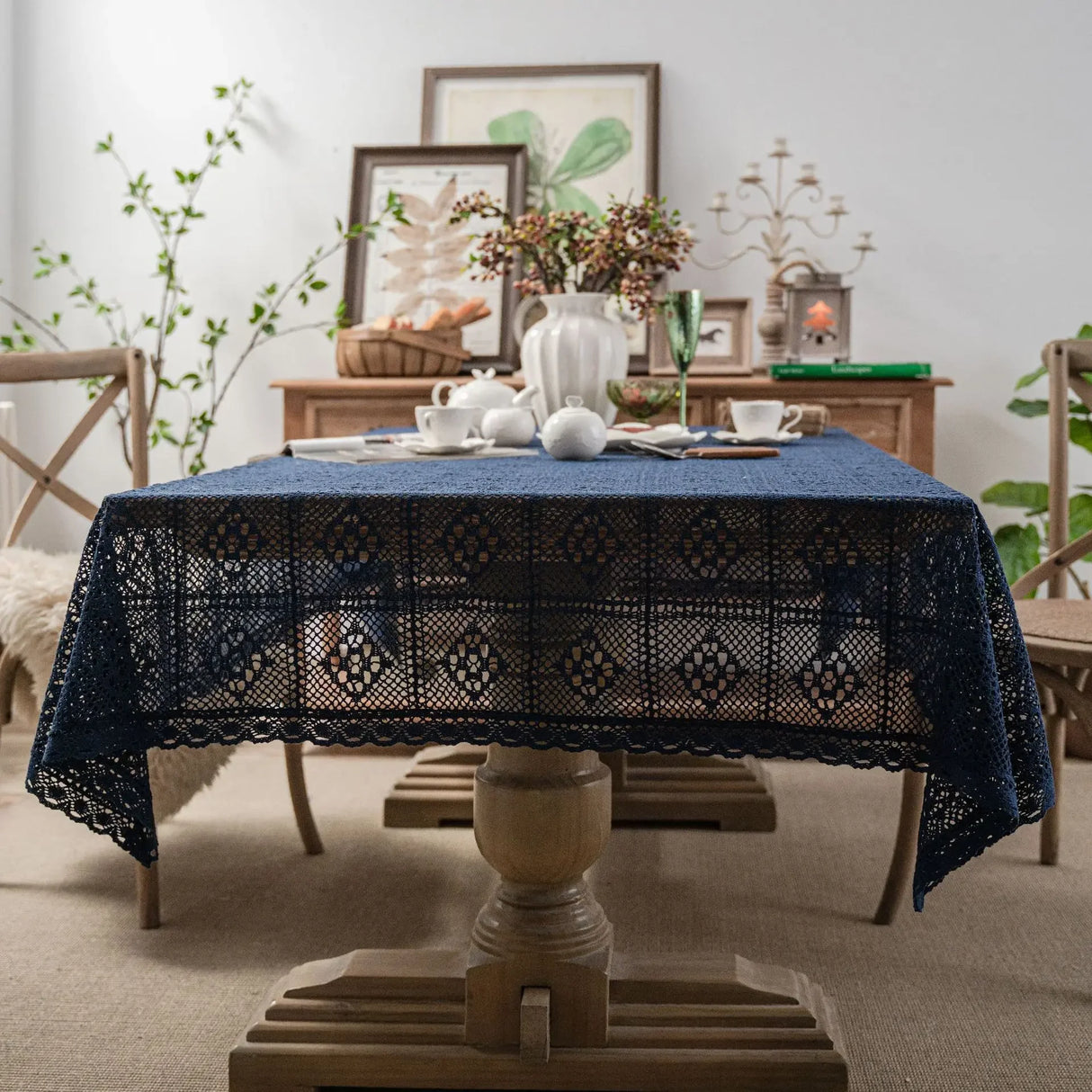 インテリア・パーティ装飾 | ヴィンテージ風かぎ針編みマルチクロス