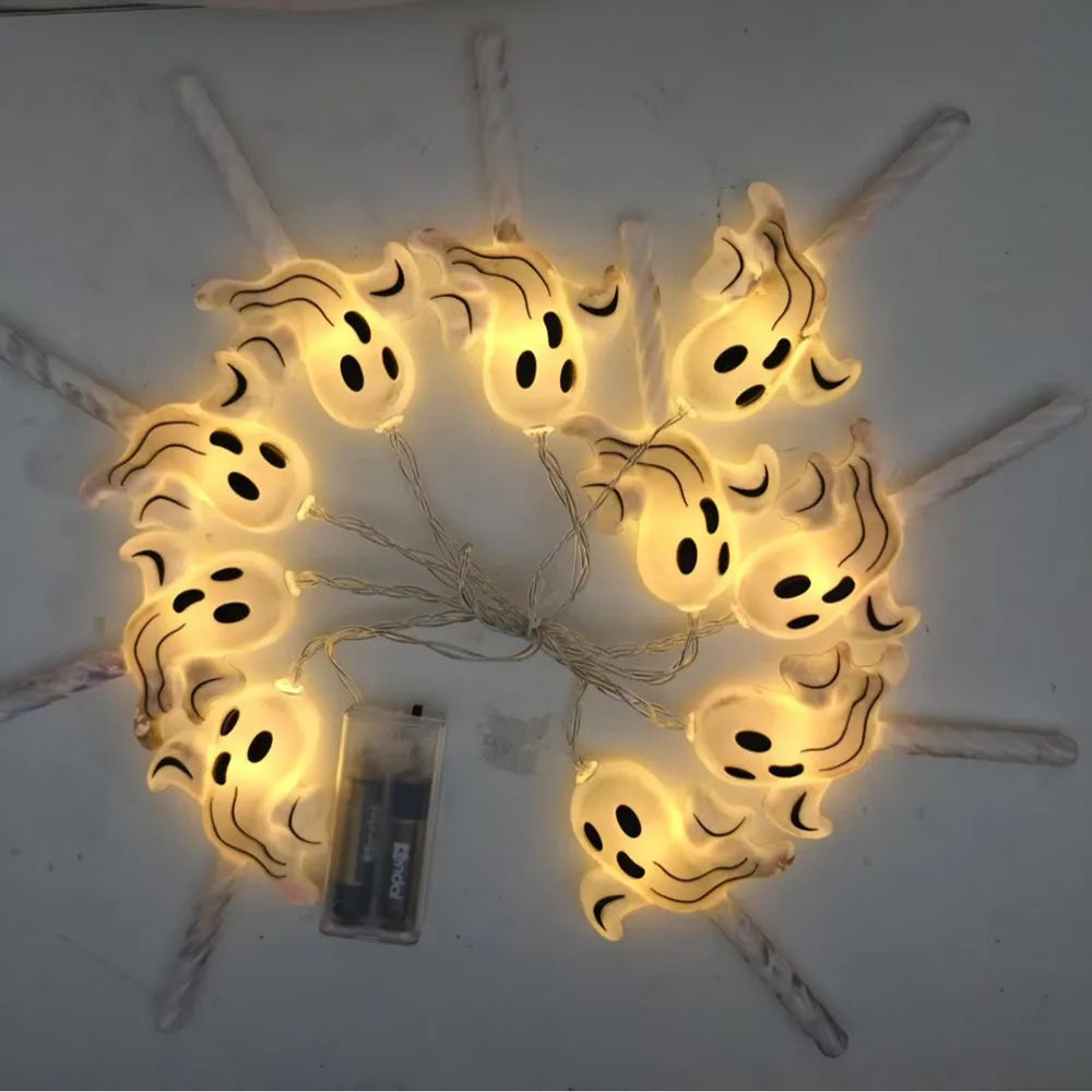 イベント・ハロウィン装飾|パンプキン・ゴースト型 LEDストリングライト