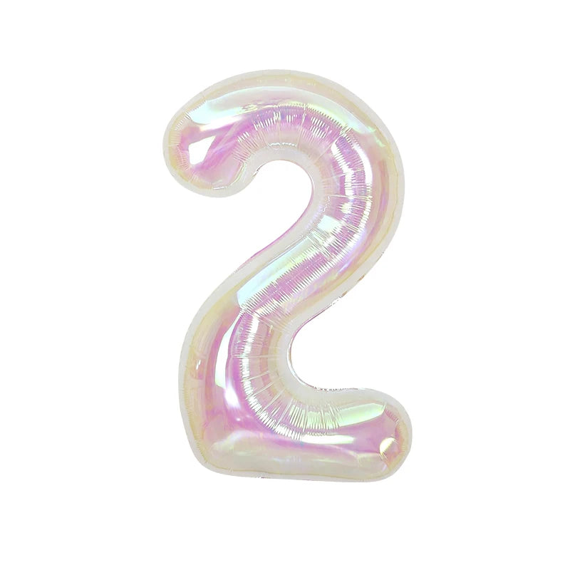 バルーン装飾 数字 レインボーカラーバルーン 誕生日パーティー用