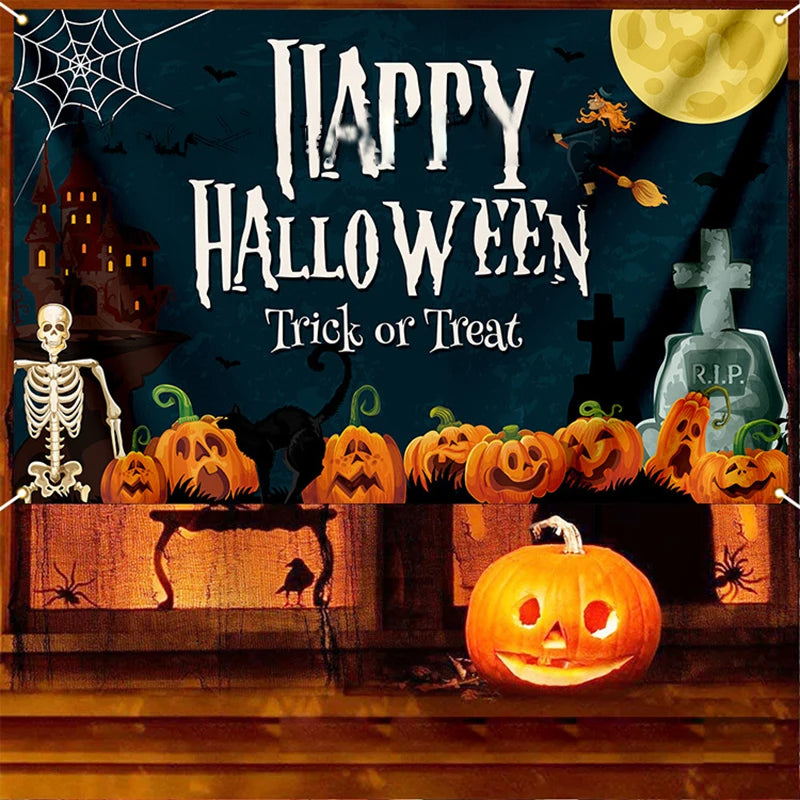 イベント・ハロウィングッズ|背景布 邪悪なカボチャ