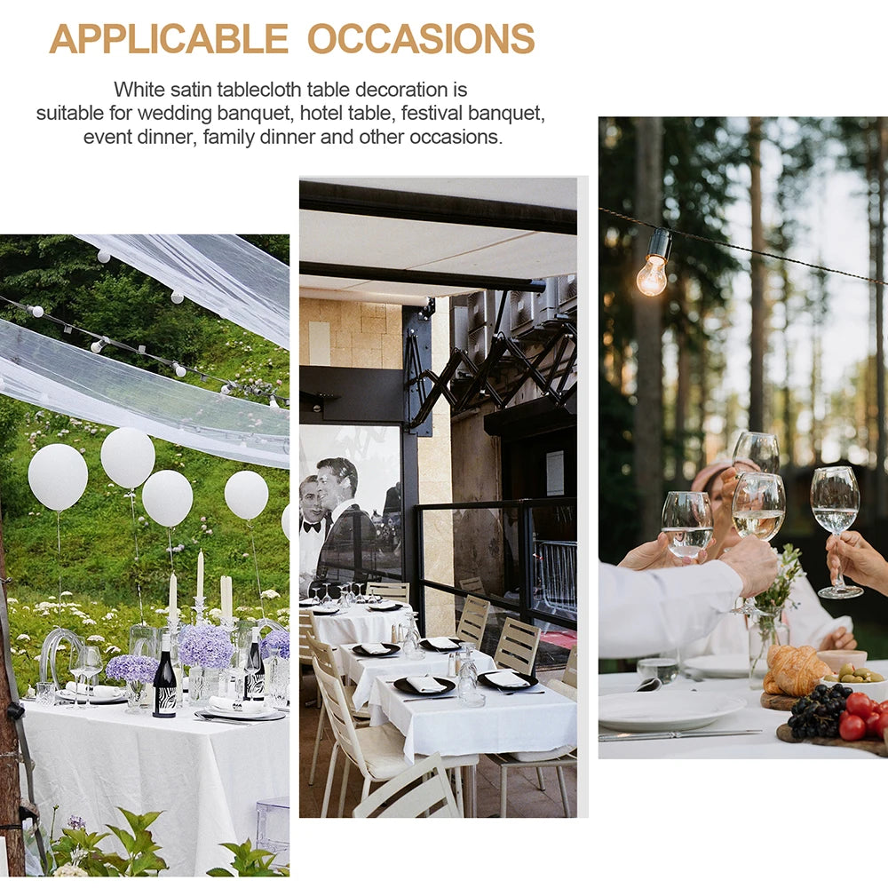 インテリア・パーティ装飾 |長方形サテンテーブルクロス
