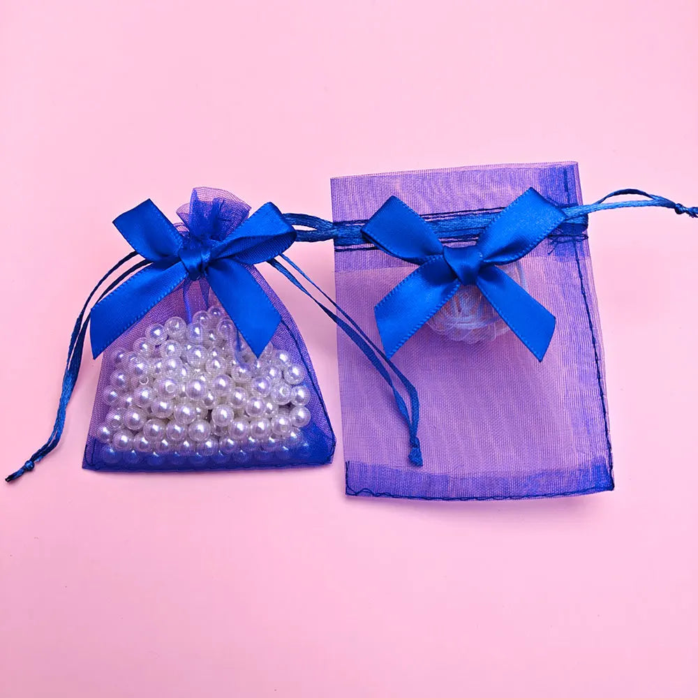 |イベント・ノベルティ用品 |リボン付きオーガンジーきんちゃくバッグセット