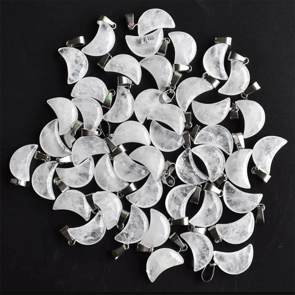 イベント装飾・パーティグッズ|天然石三日月型ペンダントヘッド(50個セット)