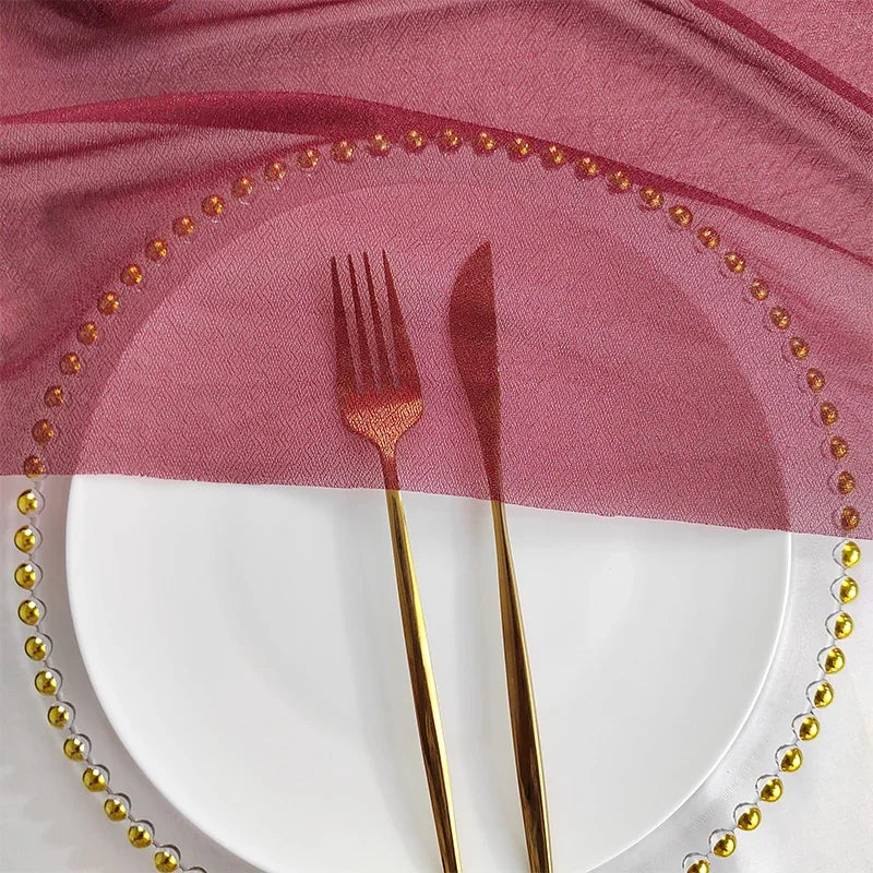 インテリア・パーティ装飾 | シフォンテーブルランナー |1.8/3/6/10m