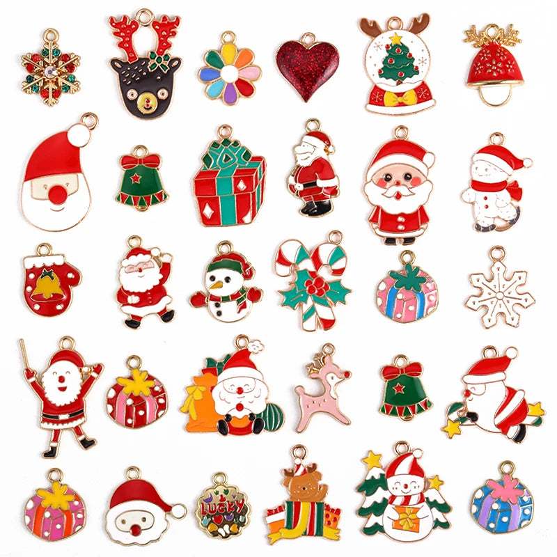 キュートなクリスマスチャームセット(10個セット)