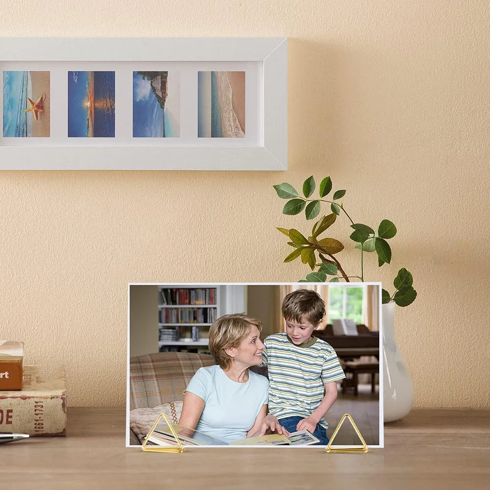 イベント・結婚式装飾|金属製三角形フォトクリップスタンド10個セット