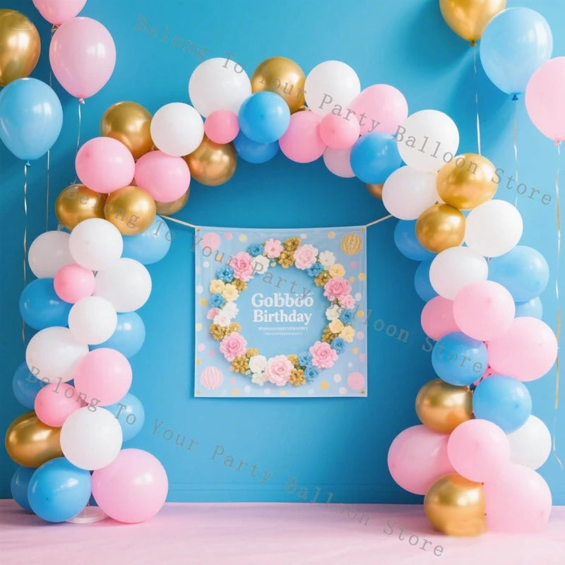 バルーン装飾 カラーバルーンセット 111個入 ピンク・ブルー