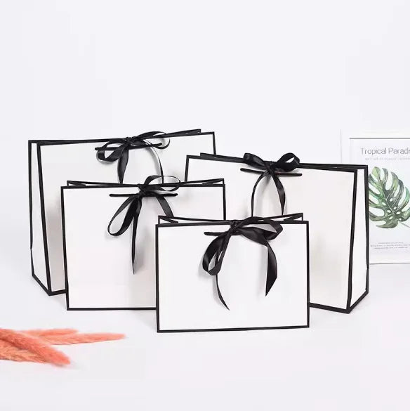 |ノベルティ用品 | リボン付きギフトバッグ5個セット | S/M/L/XL