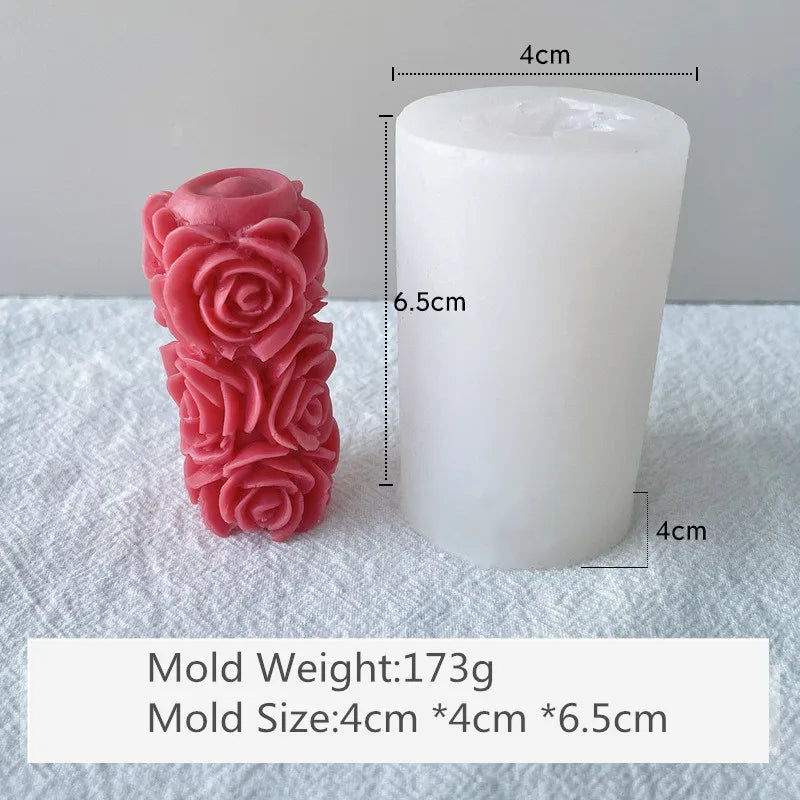 クラフト・DIY用|ハンドメイドキャンドル用 ローズハート型