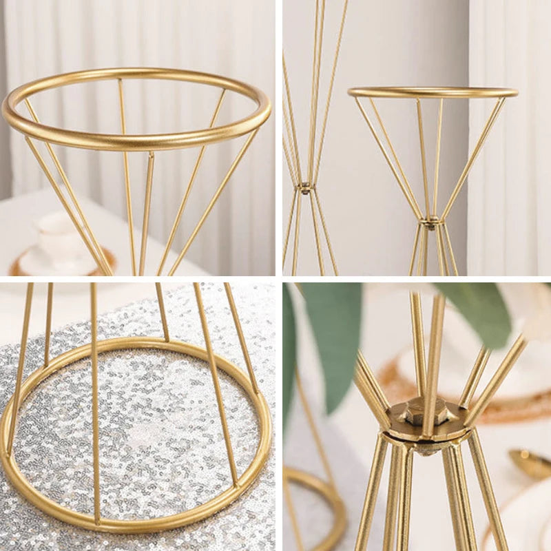 結婚式・インテリア装飾|ゴールドメタルフラワースタンド 50/68cm