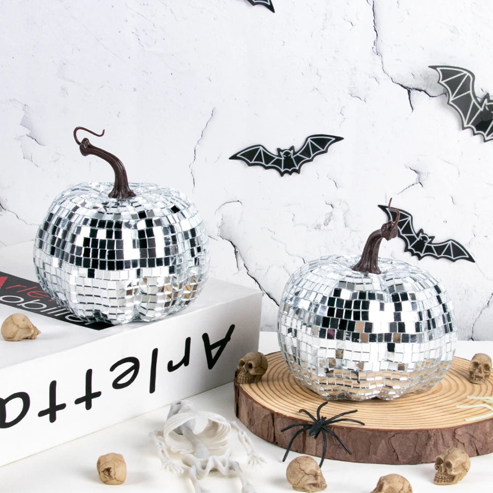 イベント・ハロウィングッズ|シルバーミラーディスコパンプキン