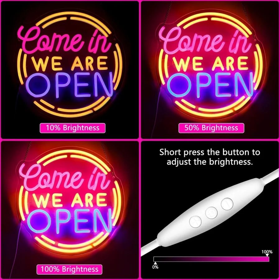 Come In! We Are Open LEDネオンサイン(ネオン看板)