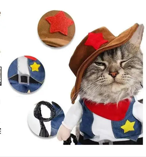 イベント・ハロウィングッズ|カウボーイ犬用コスチューム